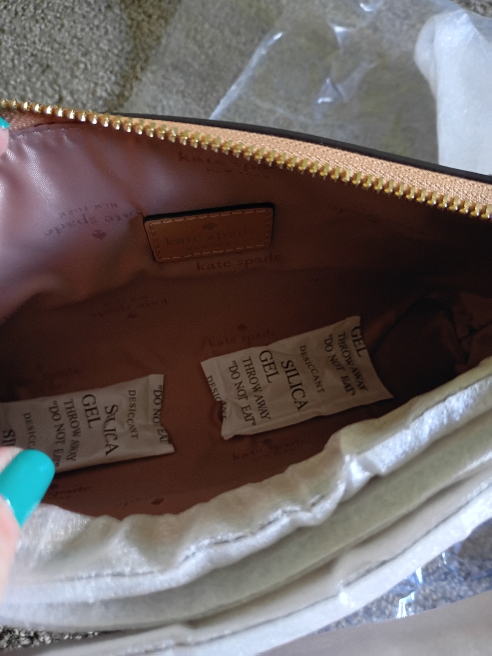 kate spade New York Tan Leather Crossbody Bag - Picture 7 of 12